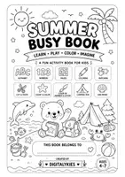 Aperçu - Apprentissages en autonomie - mini summer busybook for kids (Ages 4–7) - Page de couverture