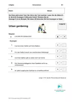 Vorschau - Stundenentwürfe - B1 HÖREN R F Urban gardening Perfekt für Tests! - Seite 1