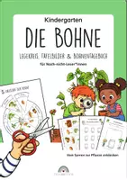 Vorschau - Mal- und Bastelvorlagen - Bohne Kindergarten – Lernpaket | Legekreise, Tafelbilder, Pflanzenteile erkennen & zuordnen + Bohnentagebuch - Deckblatt