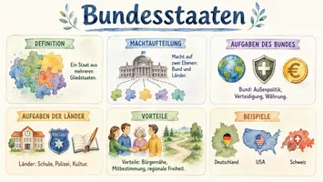 Vorschau - Arbeitsblätter - Arbeitsblatt "Bundesstaat" + Onlineübung & MP3 + Infografik - Seite 2