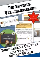 Vorschau - Arbeitsblätter - Kryptologie/Geheimschriften Unterrichtsmaterial Klasse 5–7 – Skytale, Caesar, Freimaurer, Vigenère & Polybios Verschlüsselung (Arbeitsblätter, Stationenlernen & Projekte mit Lösungen) - Seite 1