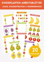 Vorschau - Arbeitsblätter - Wahrnehmung & Konzentration – Frühförderung ab 3 Jahren. Aktivitäten für Kinder. Arbeitsblätter, Übungen Kinder. - Deckblatt