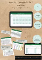 Vorschau - Lehrpläne/Lehrermaterial - Excel koalaplan Lehrerkalender 2026-2027 - Deckblatt