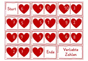 Vorschau - Spiele - Verliebte Zahlen Domino - Zahlzerlegungen der 10 - Seite 2
