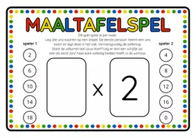 Voorbeeld - Maaltafelspel - Pagina 1