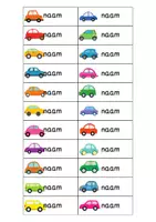 Voorbeeld - Kiesbord naamkaartjes auto's - Pagina 1