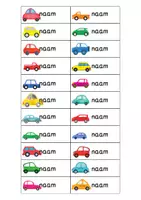 Voorbeeld - Kiesbord naamkaartjes auto's - Pagina 2