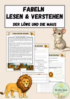 Vorschau - Arbeitsblätter - Der Löwe und die Maus - Fabeln lesen und verstehen | Kl. 5/6 - Deckblatt
