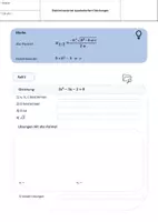 Vorschau - Arbeitsblätter - Arbeitsblatt Diskriminante - Deckblatt