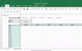 Vorschau - Lehrpläne/Lehrermaterial - koaplan Notenübersicht Excel-Planung - Deckblatt