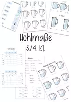 Vorschau - Arbeitsblätter - Arbeitsheft/Forscherheft Hohlmasse 3./4. Klasse - Deckblatt
