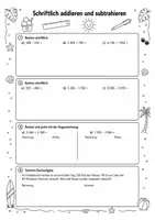 Vorschau - Arbeitsblätter - Sachaufgaben Mathe Klasse 5/6 Wiederholungsheft - Seite 2