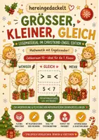 Vorschau - Arbeitsblätter - Legematerial "größer - kleiner - gleich": Christkind Edition - Deckblatt