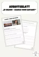 Vorschau - Arbeitsblätter - KI-Bilder: Chance oder Gefahr? - Deckblatt