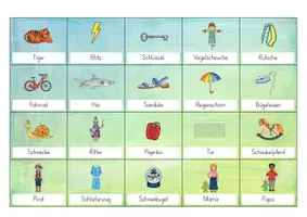 Vorschau - Fördermaterial/Inklusion - 280 Wortkarten - mit und ohne Artikel - mit und ohne Silbenschrift - Seite 1