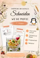 Vorschau - Stundenentwürfe - Schneiden wie die Profis - Ernährung und Soziales 7. Klasse - Deckblatt