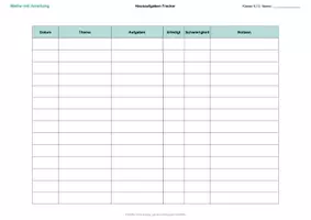 Vorschau - Stundenentwürfe - Hausaufgaben-Tracker Mathematik – Aufgaben übersichtlich planen | Klasse 5–13 - Deckblatt