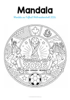 Vorschau - Mal- und Bastelvorlagen - Fußball WM 2026: 10 Mandalas - Seite 1