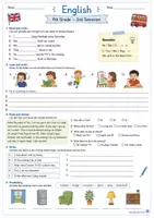 Vorschau - Arbeitsblätter - Englisch Arbeitsblatt 4. Klasse – 2. Halbjahr | Simple Present, Vocabulary & Reading download kostenlos - Deckblatt