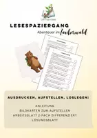 Vorschau - Arbeitsblätter - Lesespaziergang: Abenteuer im Zauberwald | differenziert - Deckblatt
