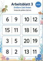 Vorschau - Arbeitsblätter - Größer kleiner gleich bis 20 Klasse 1 | Mathematik | 5 Arbeitsblätter als PDF - Seite 3