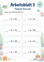 Vorschau - Arbeitsblätter - Ergänzen bis 20 Klasse 1 | Mathematik | 5 Arbeitsblätter als PDF - Seite 3