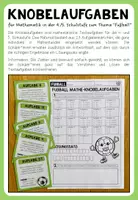 Vorschau - Arbeitsblätter - Fußball (WM 2026) - Knobelaufgaben für den Matheunterricht (4./5. Schulstufe) - Seite 1