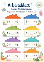 Vorschau - Arbeitsblätter - Rechenhäuser bis 10 Klasse 1 | Mathematik | 5 Arbeitsblätter als PDF - Seite 1