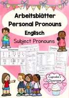 Vorschau - Arbeitsblätter - Englisch - Arbeitsblätter Personal Pronouns - Personalpronomen (Subject - Subjekt) - Deckblatt