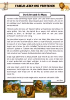 Vorschau - Arbeitsblätter - Der Löwe und die Maus - Fabeln lesen und verstehen | Kl. 5/6 - Seite 1