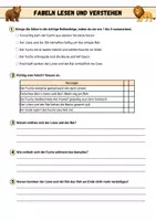 Vorschau - Arbeitsblätter - Der Löwe und der Bär - Fabeln lesen und verstehen | Kl. 5/6 - Seite 2