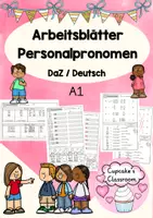 Vorschau - Arbeitsblätter - DaZ / Deutsch - Arbeitsblätter Personalpronomen - A1 - Grammatik - Förderunterricht - Deckblatt