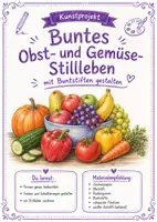 Vorschau - Stundenentwürfe - Kunst: Obst und Gemüse Stillleben - Deckblatt