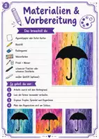 Vorschau - Stundenentwürfe - Kunst: Regenschirm im Farbenregen (mit Vorlagen) - Seite 1