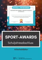 Vorschau - Arbeitsblätter - Schuljahresabschluss ⎮ Sport-Awards für Klasse 5 bis 13 - Deckblatt