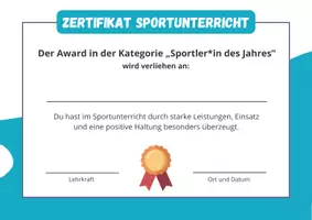 Vorschau - Arbeitsblätter - Schuljahresabschluss ⎮ Sport-Awards für Klasse 5 bis 13 - Seite 3