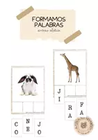 Vista previa - Refuerzo / NEE / Materiales de apoyo - Formamos palabras - Síntesis silábica (3 sílabas) - Portada