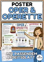 Vorschau - Arbeitsblätter - Poster "Oper & Operette" mit Arbeitsblatt - Musik Jg. 6-9 - Deckblatt