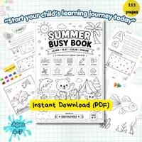Aperçu - Apprentissages en autonomie - Summer busybook for kids (Ages 4–7) - Page de couverture