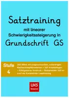 Vorschau - Arbeitsblätter - Satztraining in Grundschrift Stufe 4: schwierige Rechtschreibphänomene - Deckblatt
