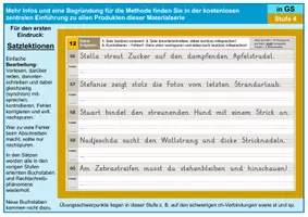Vorschau - Arbeitsblätter - Satztraining in Grundschrift Stufe 4: schwierige Rechtschreibphänomene - Seite 1