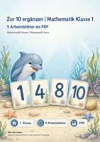 Vorschau - Arbeitsblätter - Zur 10 ergänzen | Mathematik Klasse 1 | 5 Arbeitsblätter als PDF - Deckblatt