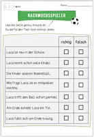 Vorschau - Arbeitsblätter - Fußball Lesetexte Klasse 1–2 | Geschichte & Sachtext mit differenzierten Aufgaben und Lösungen - Seite 3