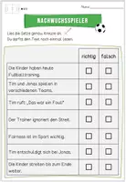 Vorschau - Arbeitsblätter - Fußball Lesetexte Klasse 2–3 | Geschichte & Sachtext mit differenzierten Aufgaben und Lösungen - Seite 3