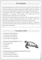 Vorschau - Arbeitsblätter - Text der Woche - Ozeane - Klasse 3 und 4 - Seite 2