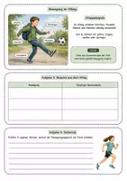 Vorschau - Unterrichtsreihen - Bewegungsapparat des Menschen – Wie Knochen, Muskeln und Gelenke zusammenarbeiten - Arbeitsblatt mit Fallimpuls, Bewegungserklärung, Alltagsbeispielen, Lösung und S/W-Version - Seite 3