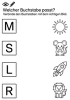 Vorschau - Arbeitsblätter - Bilder und Wörter zuordnen - Klasse 1 - Seite 3