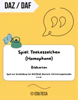 Vorschau - Spiele - Spiel Teekesselchen (Homophone) Bildkarten Deutsch DaF - Deckblatt