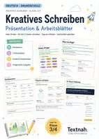 Vorschau - Stundenentwürfe - Kreatives Schreiben Grundschule – Interaktive Präsentation und Arbeitsblätter für Klasse 3/4 - Deckblatt