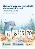 Vorschau - Arbeitsblätter - Gleiche Ergebnisse finden bis 20 | Mathematik Klasse 1 | 5 Arbeitsblätter als PDF - Deckblatt